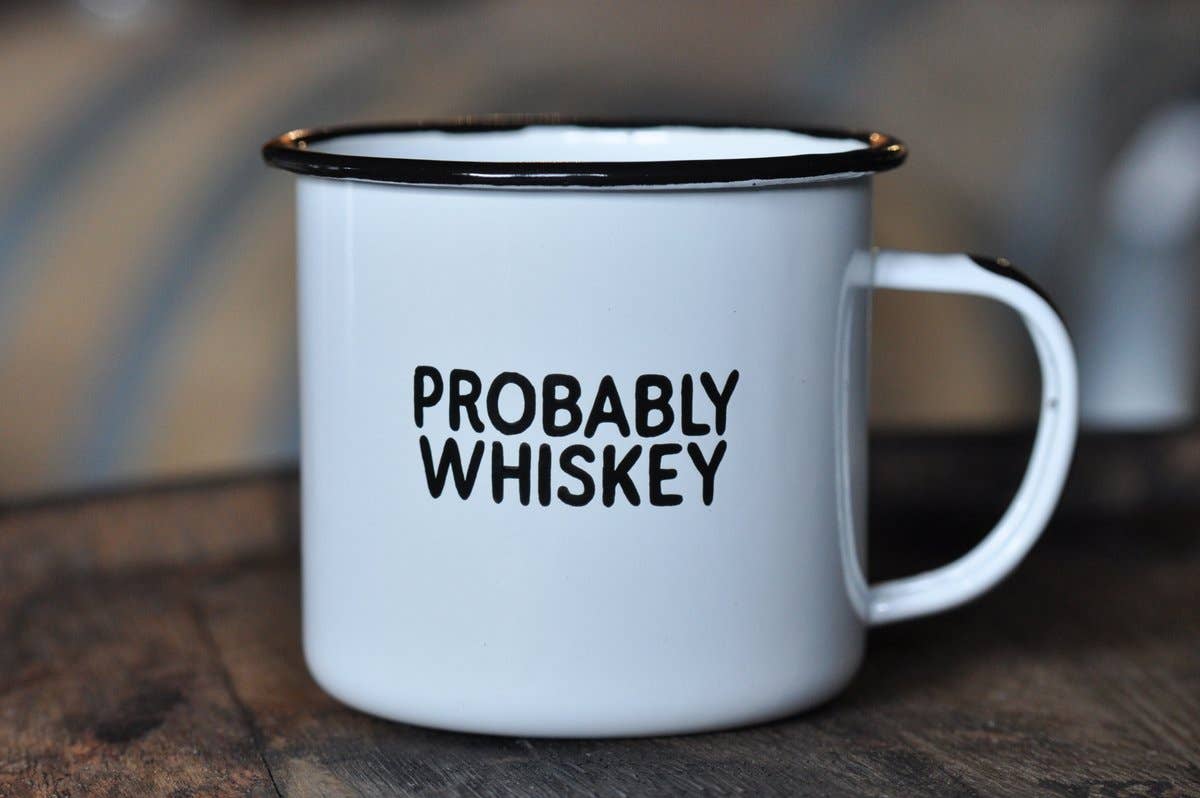 Whiskey Lovers mugs, This is probably whiskey - White Coffee Mug