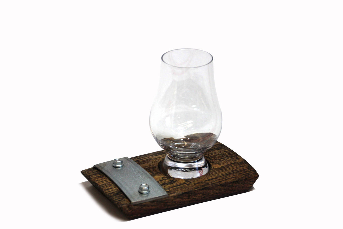 Personalized Cigar Holder Whiskey Glass With Personalized Coaster