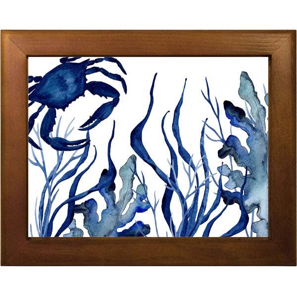 Blue Crab in Seagrass Tile Trivet | B McVan Designs