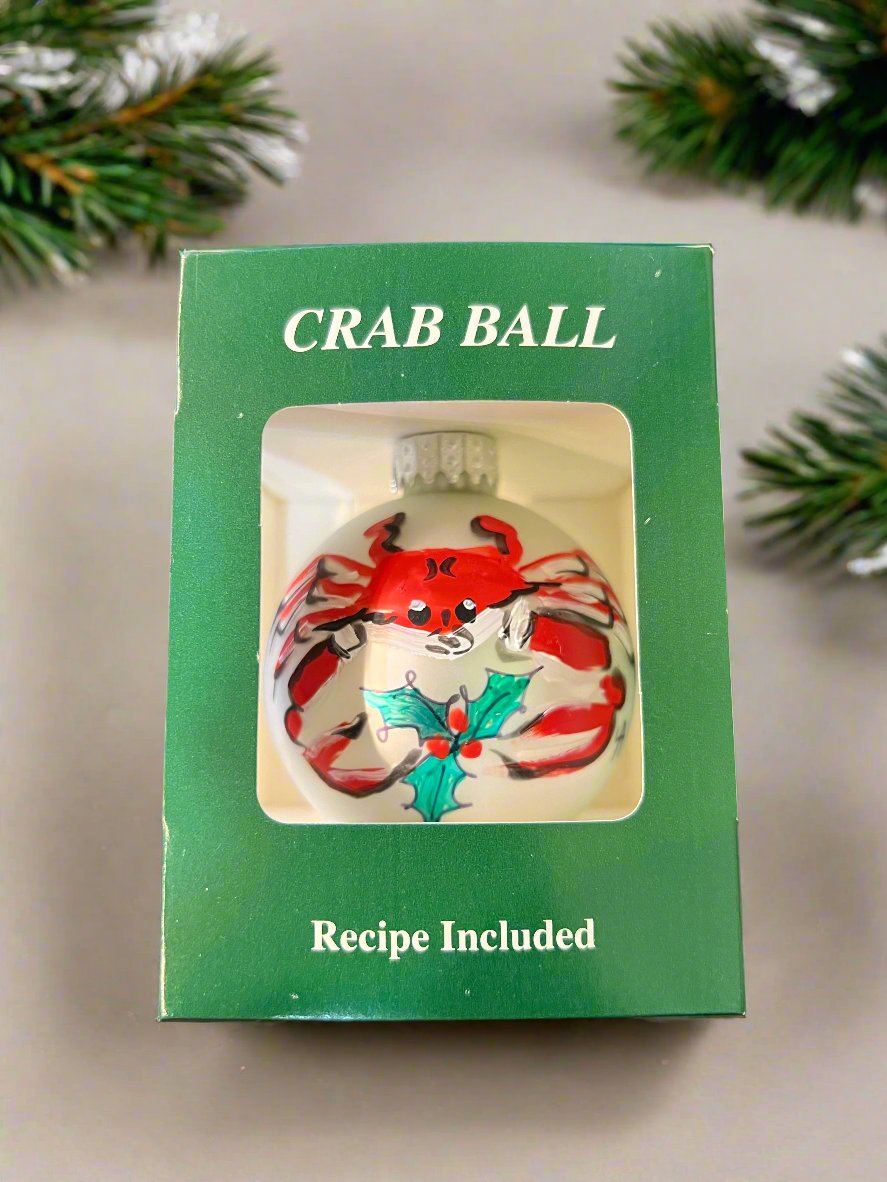 Crab Ball Ornament by Linda Amtmann