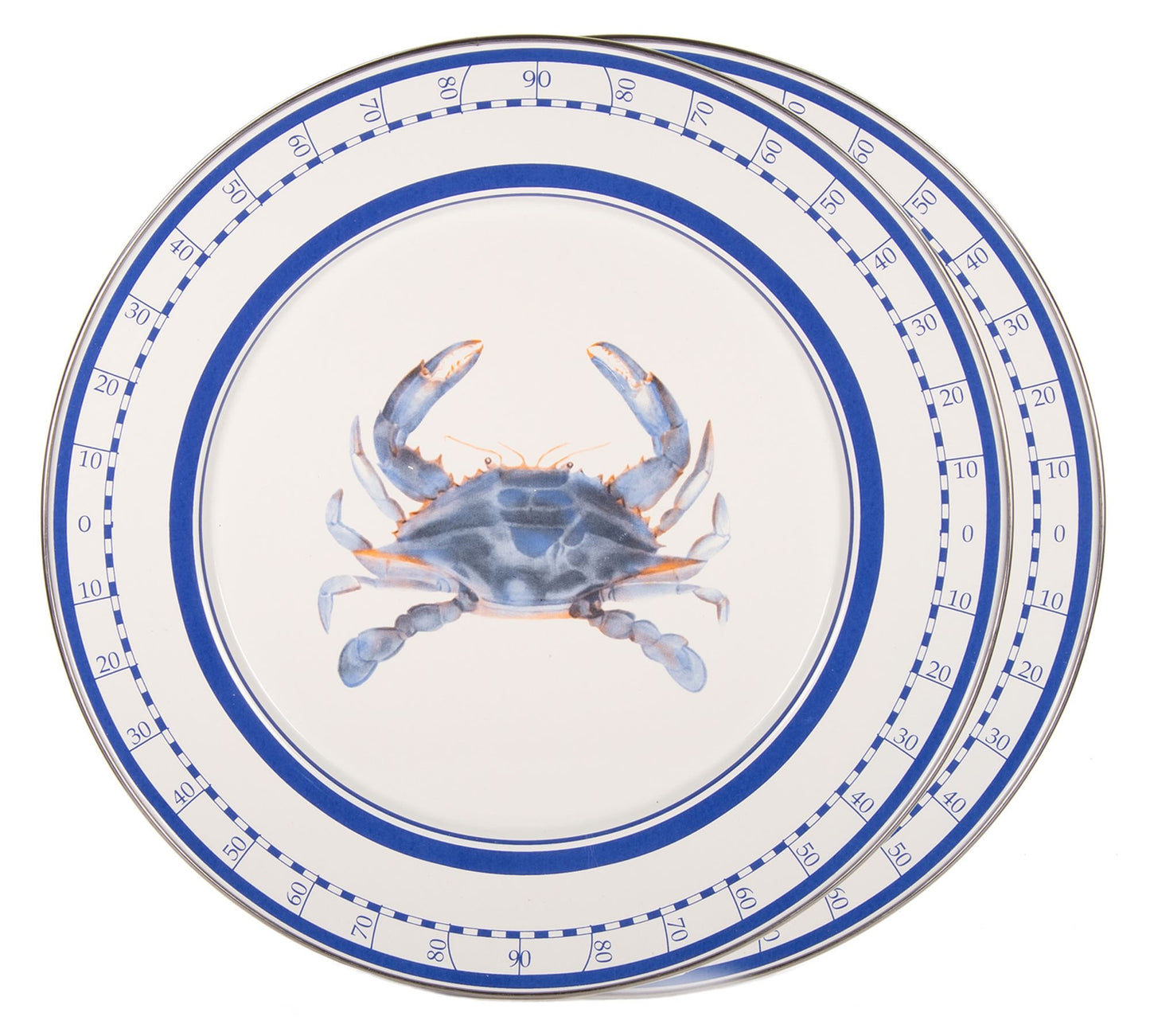 Golden Rabbit Blue Crab Charger