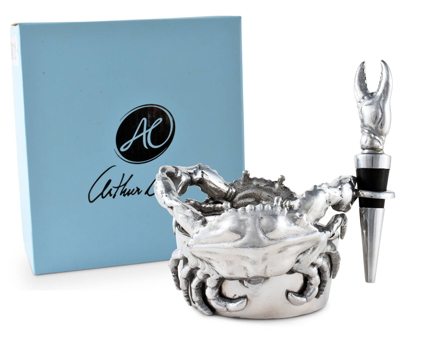 Arthur Court - Crab Wine Caddy and Stopper Set