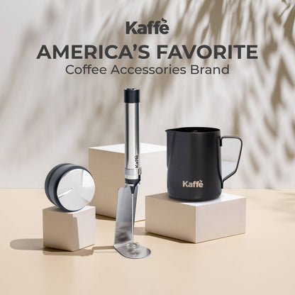 Kaffe - Kaffe Handheld Milk Frother with Stand - USB Rechargeable: Stainless Steel