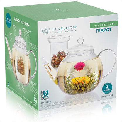 Teabloom - Teabloom Stovetop & Microwave Safe Glass Teapot