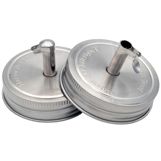 Mason Jar Lifestyle - Stainless Steel Pour Spout Oil Cruet Lids for Mason Jars: Regular mouth