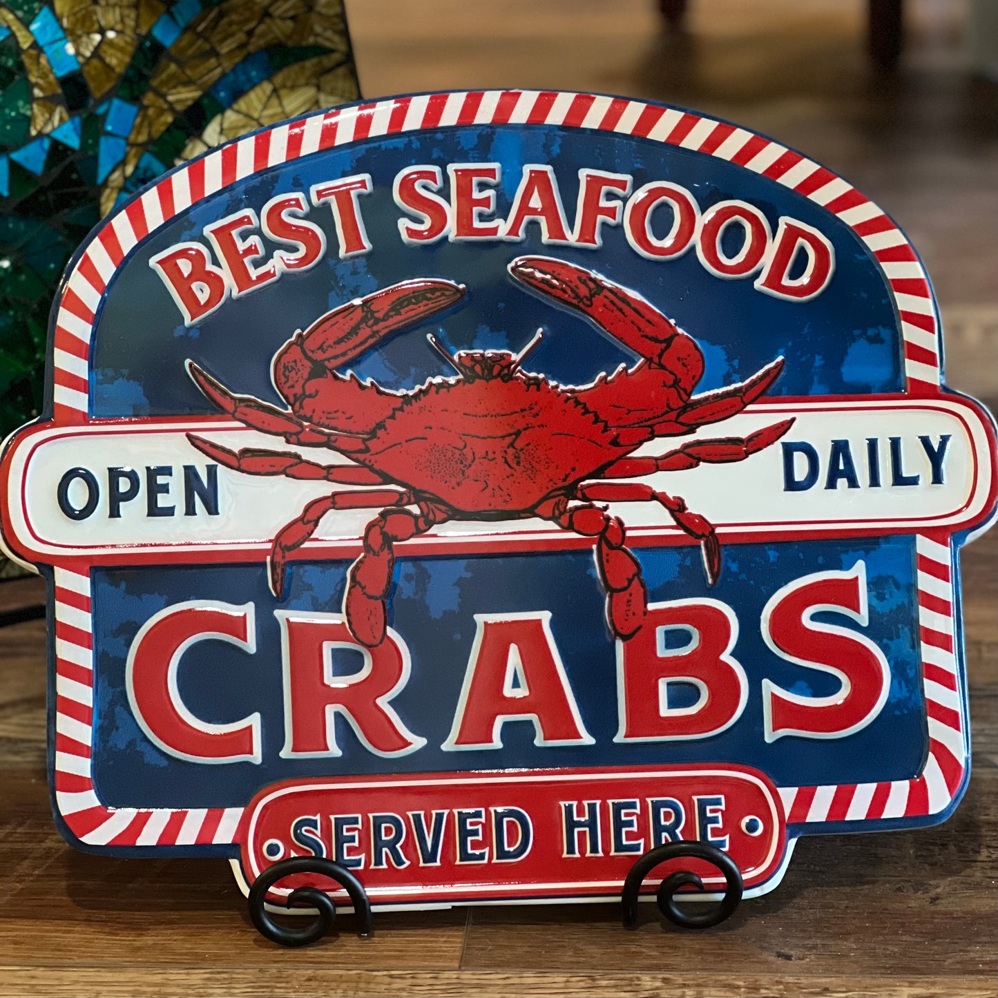 18" Fresh Seafood Crab Sign