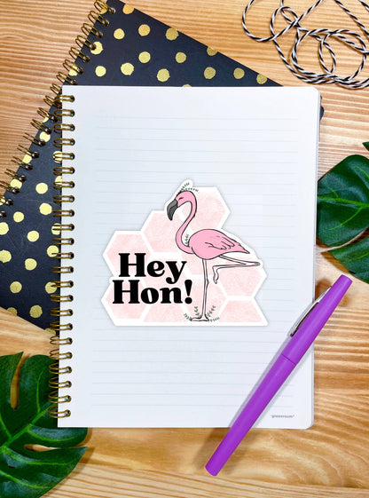 Jami Creates - Hey Hon Baltimore Flamingo Sticker