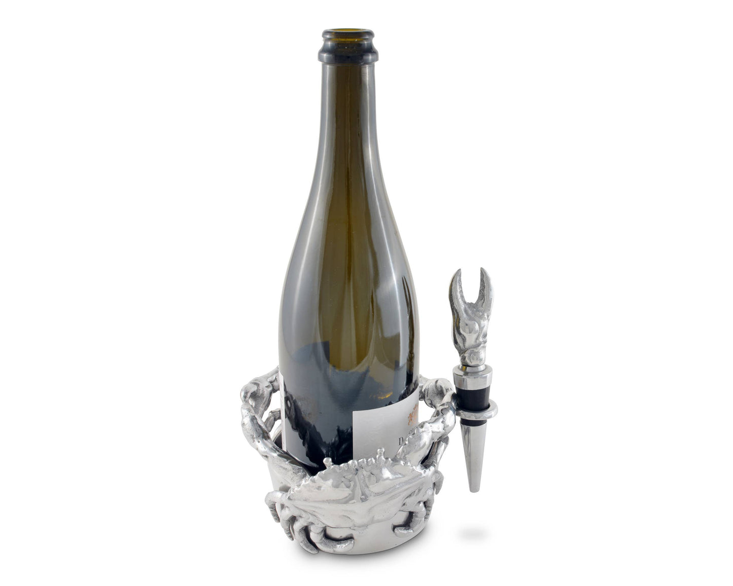 Arthur Court - Crab Wine Caddy and Stopper Set