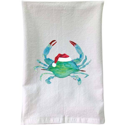 B McVan Designs - Christmas -Santa Clawdia Crab Flour Sack Towel