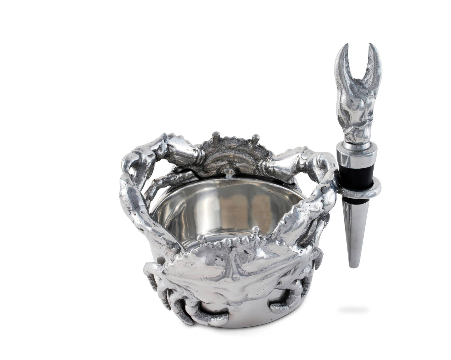 Arthur Court - Crab Wine Caddy and Stopper Set