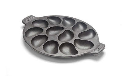 Fox Run Brands - Outset Cast Iron Oyster Grill Pan, 12 Cavities