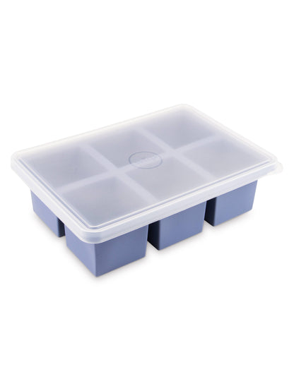 W&P - Cup Cube Silicone Food Storage Meal Prep: Charcoal / 6 Cube