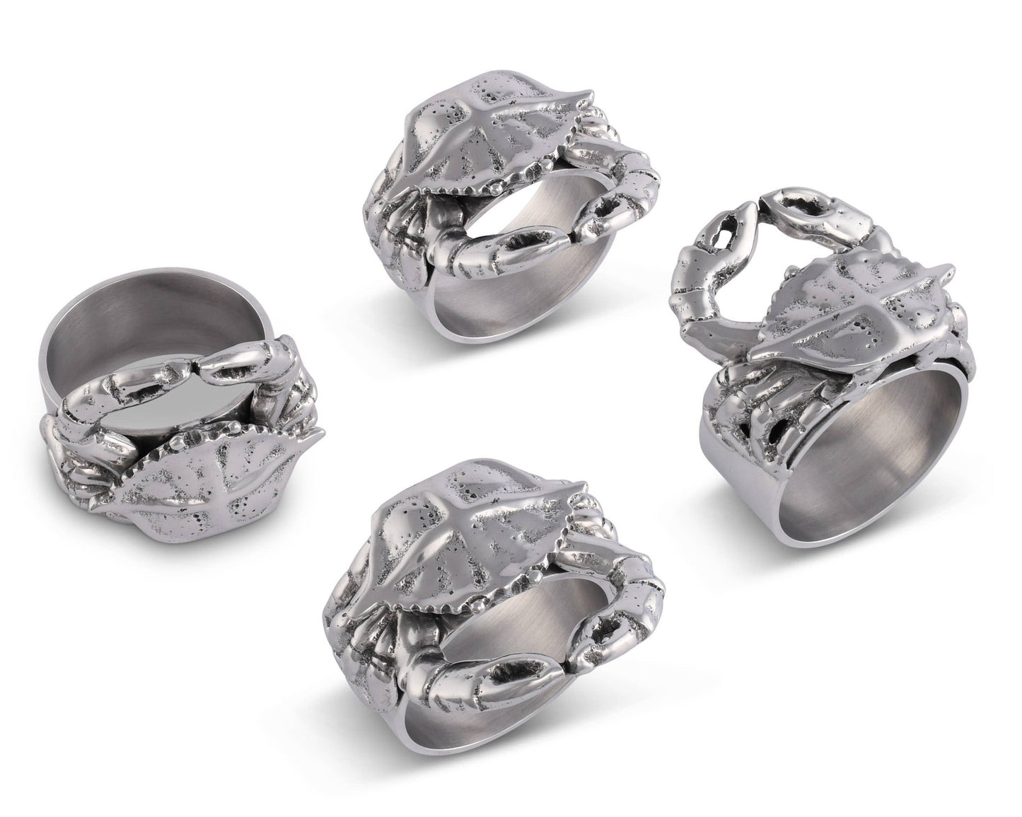 Arthur Court - Crab Napkin Rings - set of 4