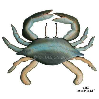 T.I. Design - Hand-Carved Blue Crab Large