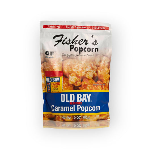 Fisher's Popcorn - Small 2oz Pouch Old Bay Seasoned Caramel Popcorn