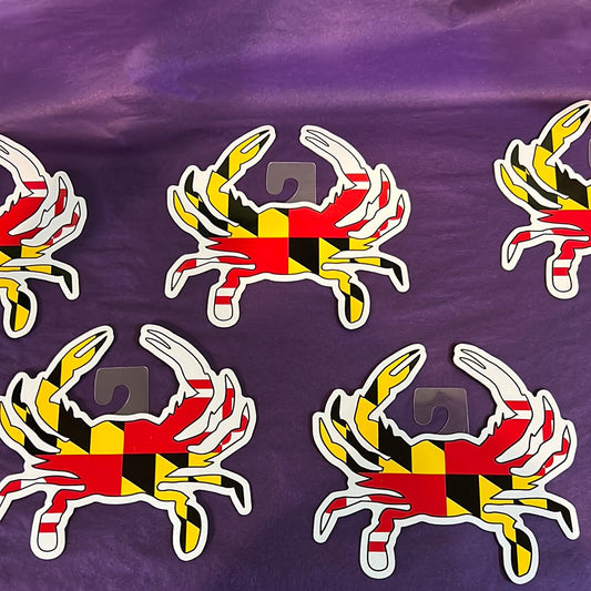 Maryland Flag Crab Magnet Die Cut