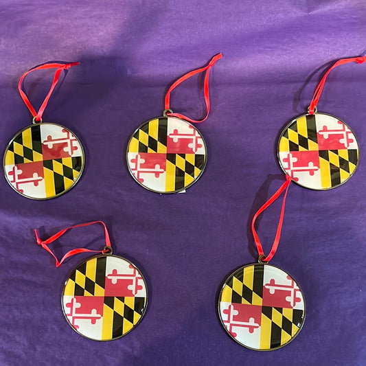 Maryland Flag Domed Ornament