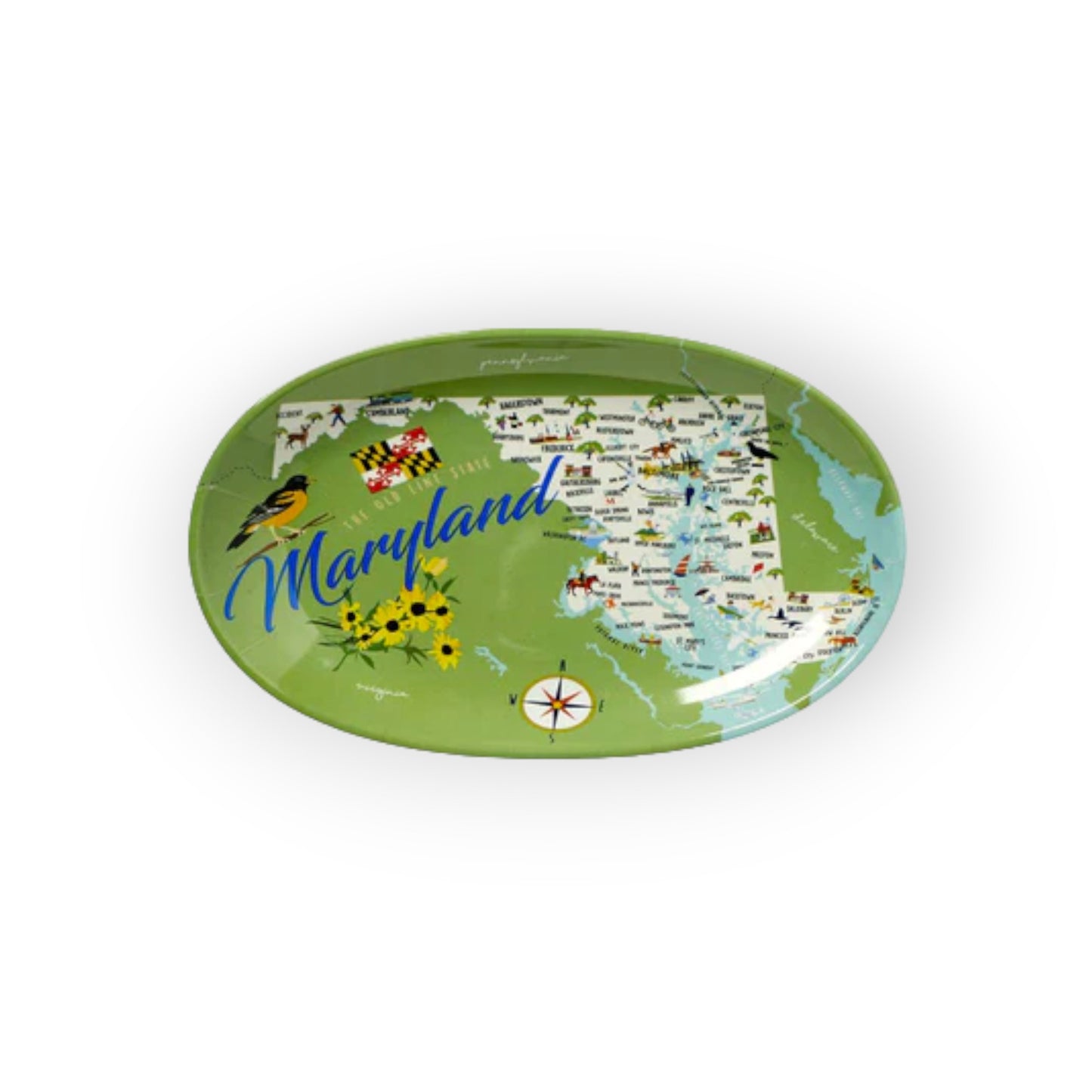 Maryland Oval Tidbit Trays - Durable Melamine Serving Tray