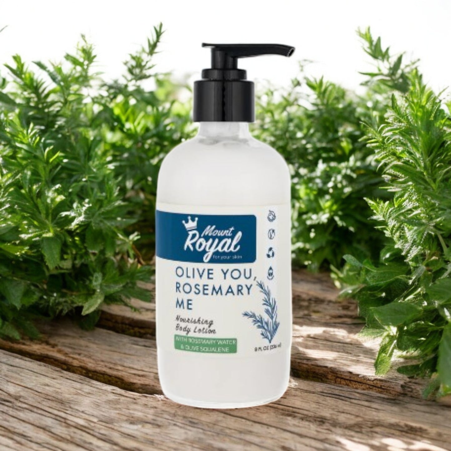 Mount Royal Soaps - Olive You, Rosemary Me - Rosemary Water & Olive Squalane Body Lotion