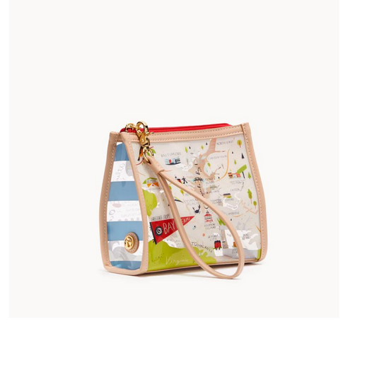 Spartina 449 Bay Dreams Maryland Clear Beach Wristlet