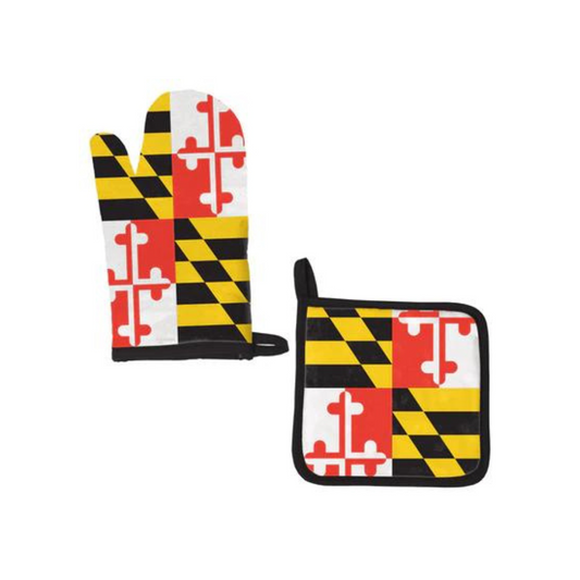 Maryland Flag Mitt And Potholder