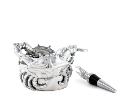 Arthur Court - Crab Wine Caddy and Stopper Set