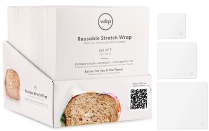 W&P - Reusable Silicone Stretch Wrap - Set of 3