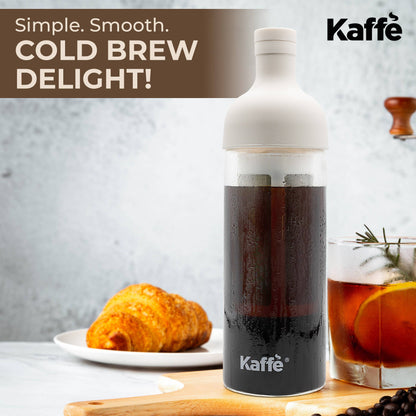 Kaffe Cold Brew Coffee Maker - 1L Glass Coffee Pitcher with Filter