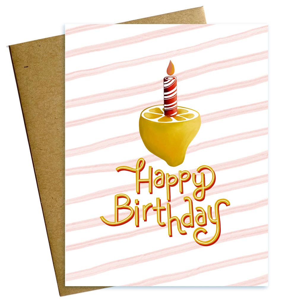 Maggie Moore Studio | Lemon Peppermint Stick Birthday Card