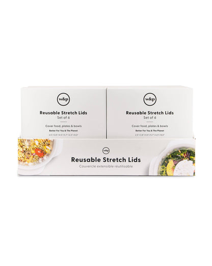 W&P - Reusable  Silicone Stretch Lids - Set of 6