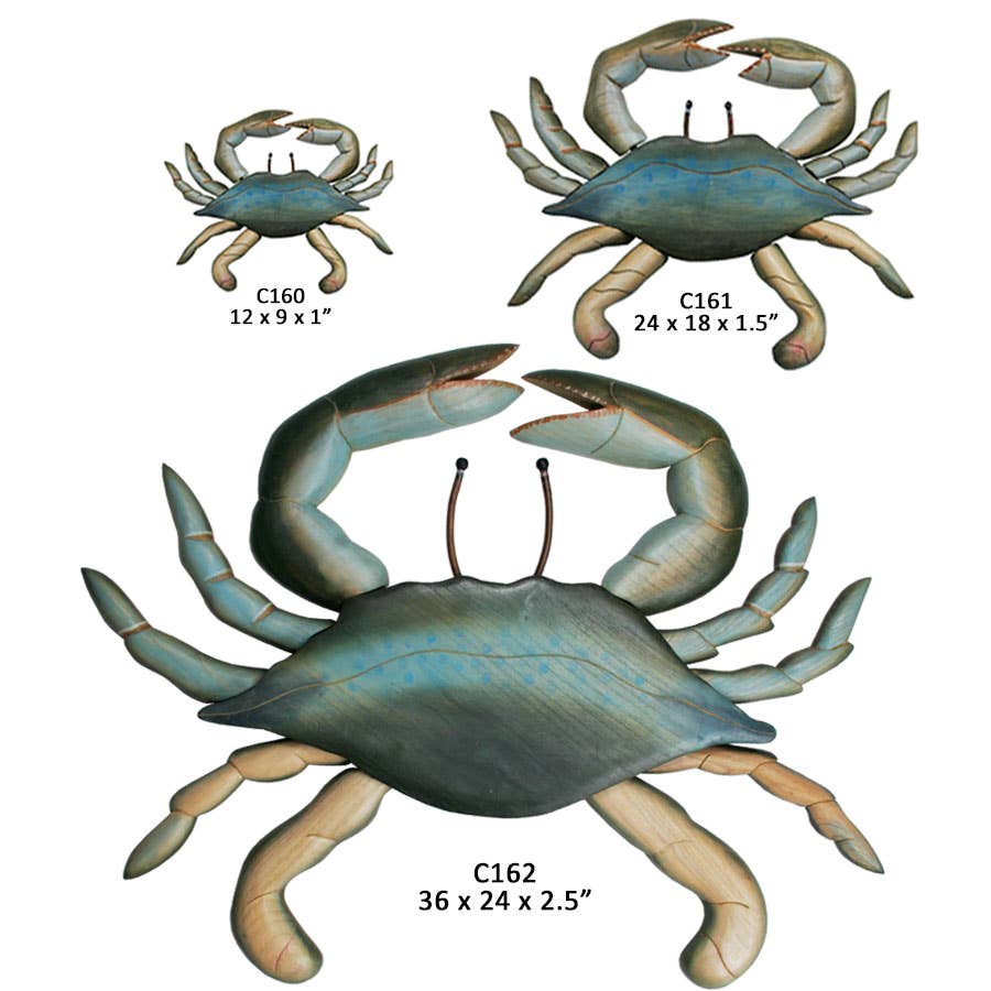 T.I. Design - Hand-Carved Blue Crab Large