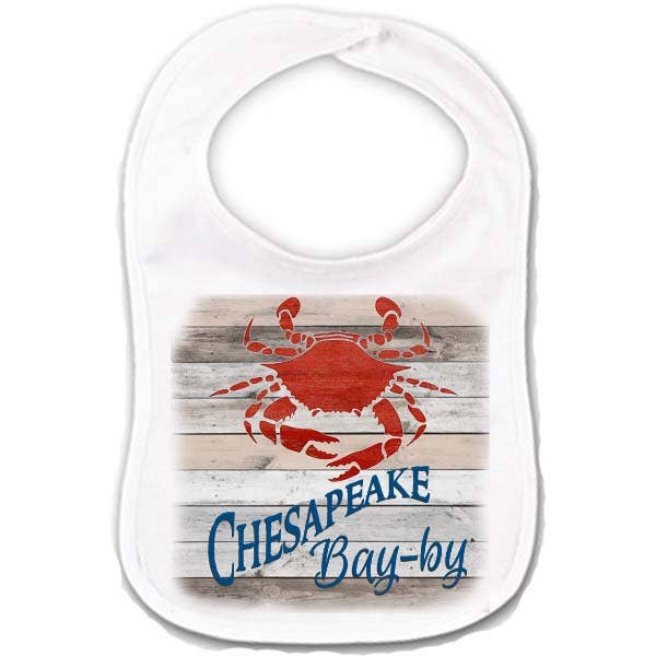 Chesapeake Baby Red Crab Baby Bib | B McVan Designs