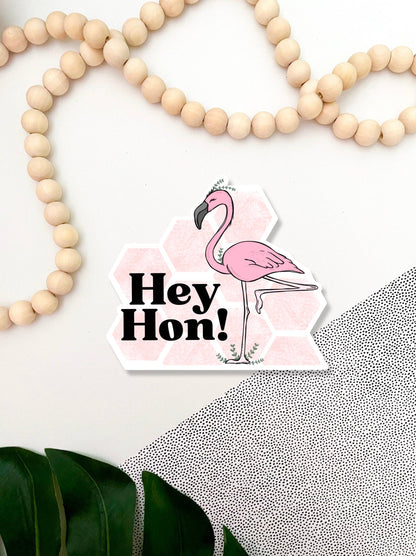 Jami Creates - Hey Hon Baltimore Flamingo Sticker