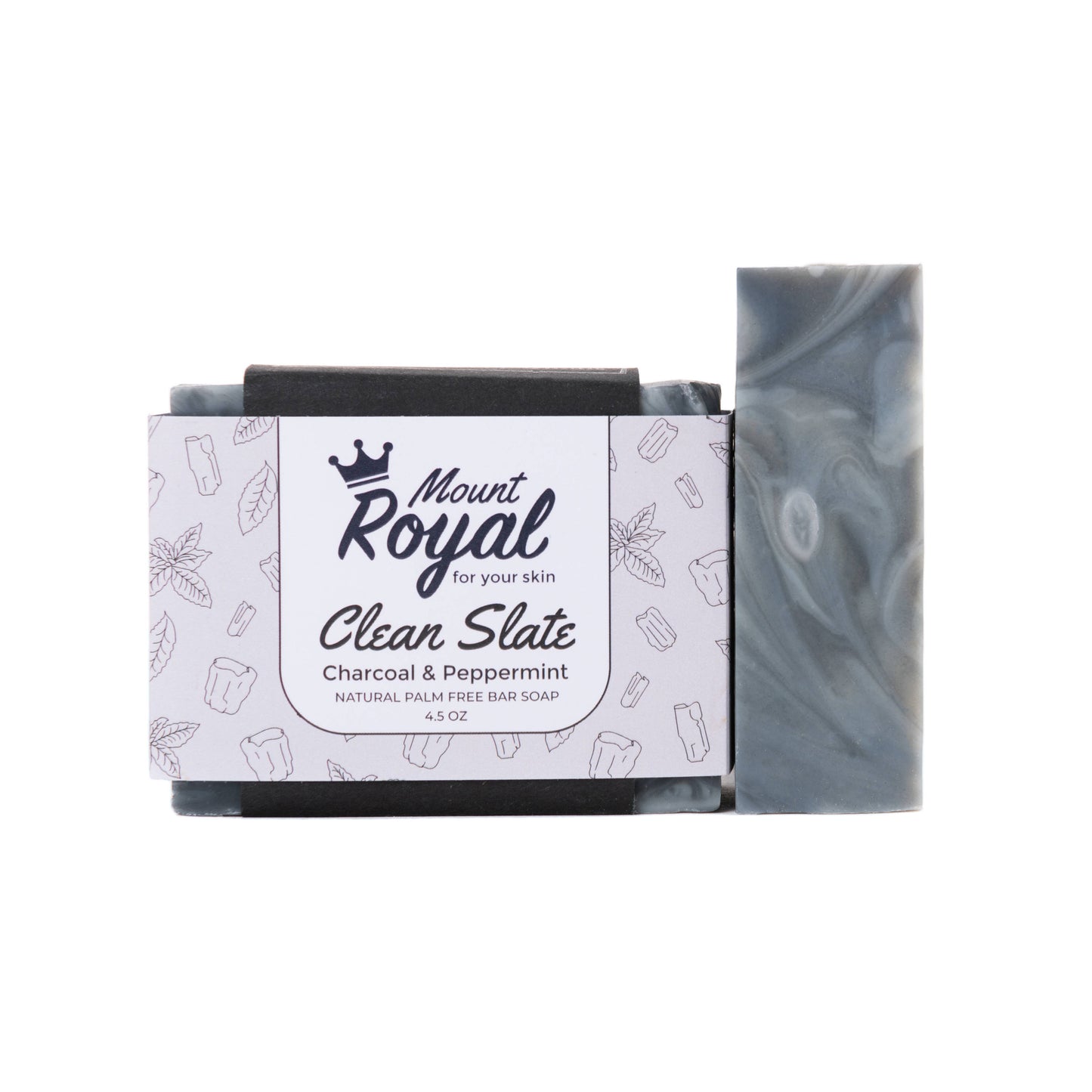 Mount Royal Soaps - Clean Slate - Charcoal & Peppermint Bar Soap