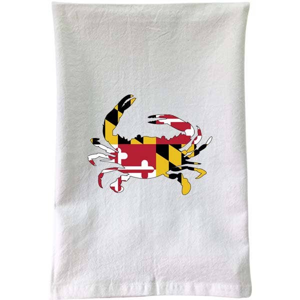 Maryland Flag Crab Flour Sack Towel | B McVan Designs