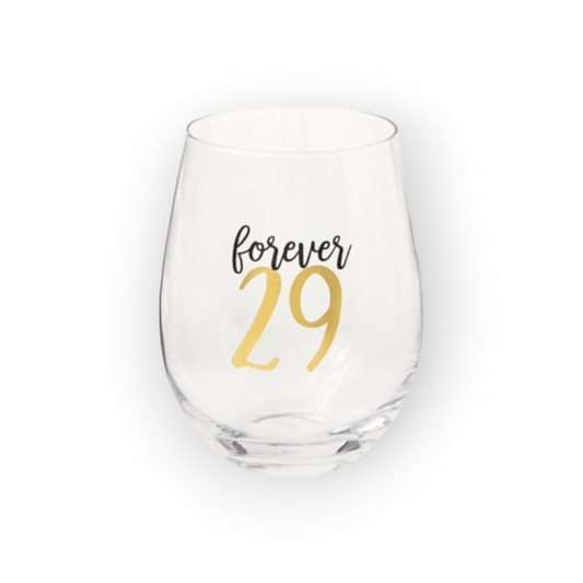 Mud Pie Forever 29 Wine Glass