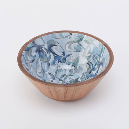 Kim Hovell Art - Wooden Bowl (Large) - Pewter Shells