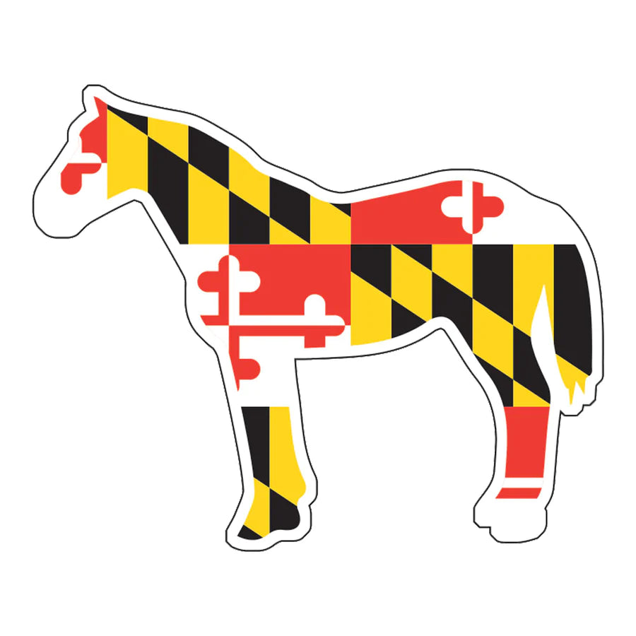 Maryland Flag Horse Sticker