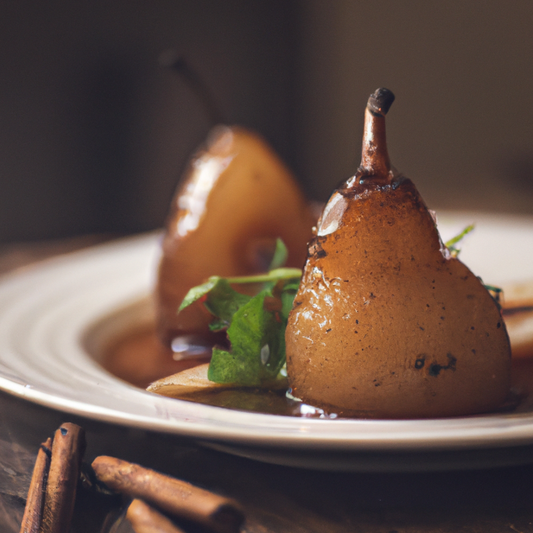 Dessert: Apple Balsamic Poached Pears