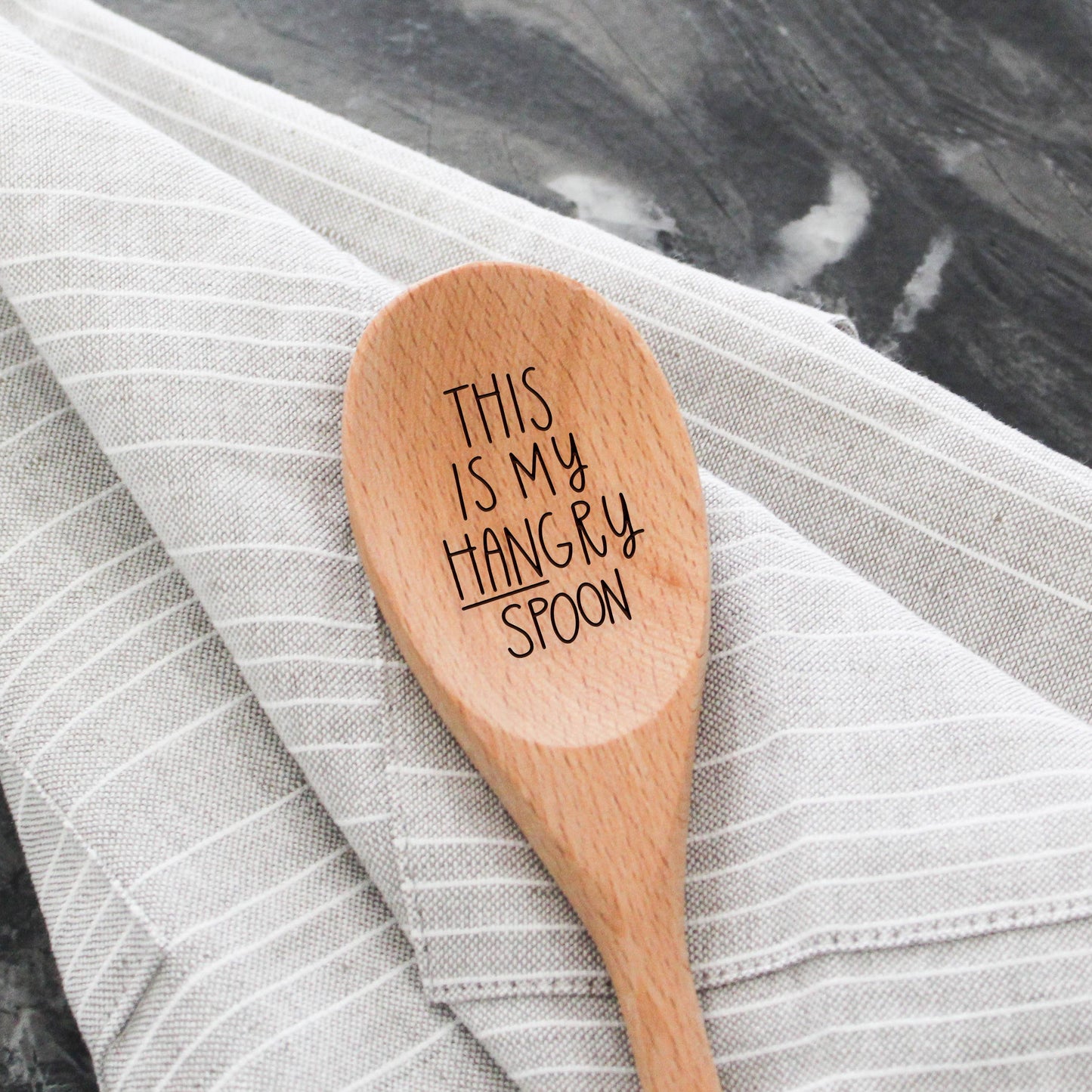 The Homebody Society - Hangry Spoon - Beechwood Serving Spoon