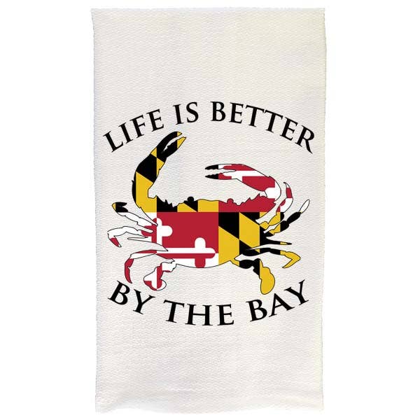 Maryland Crab Kitchen Towel - Life is Better | B McVan Designs