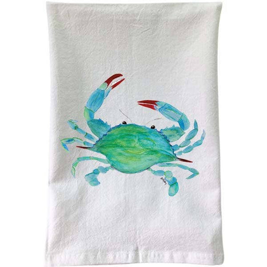 Clawdia Crab Flour Sack Towel | B McVan Designs