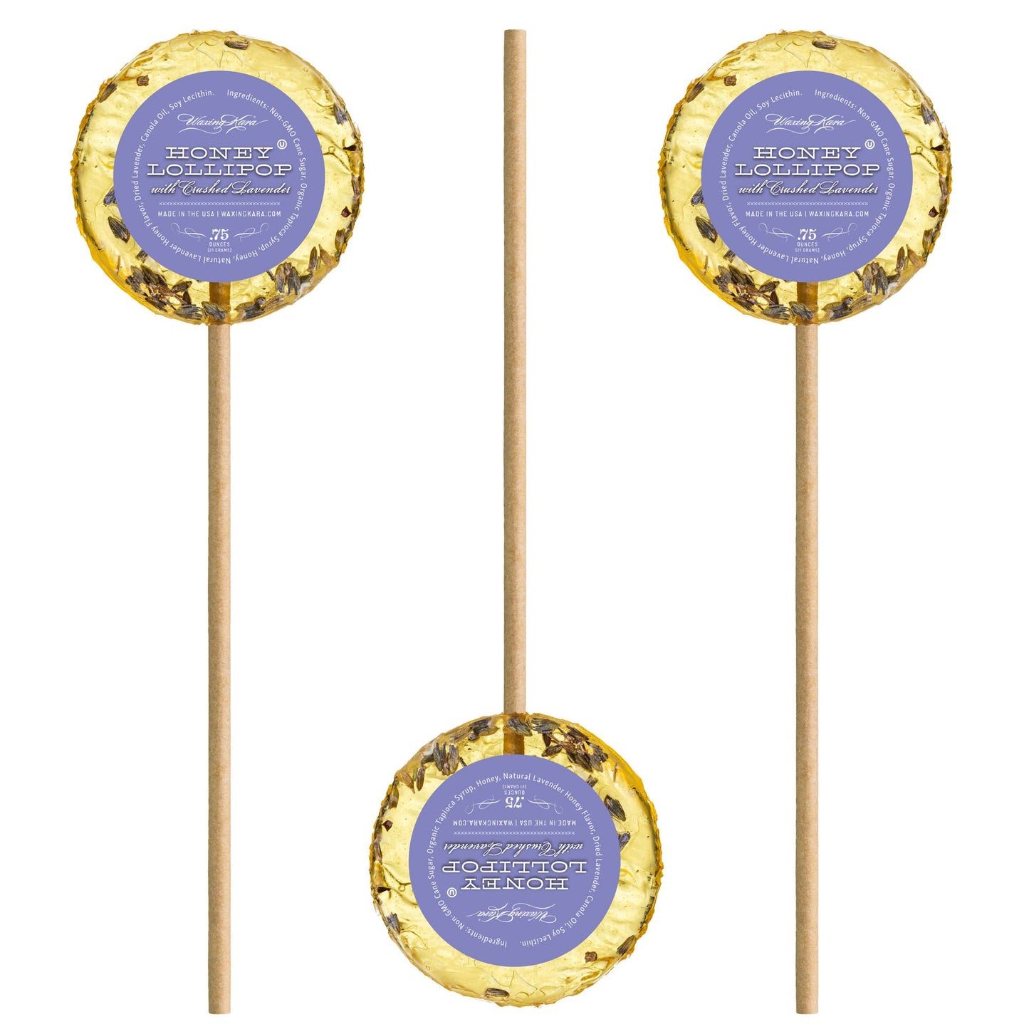 Bee Inspired- Kosher Honey Lollipops - Lavender