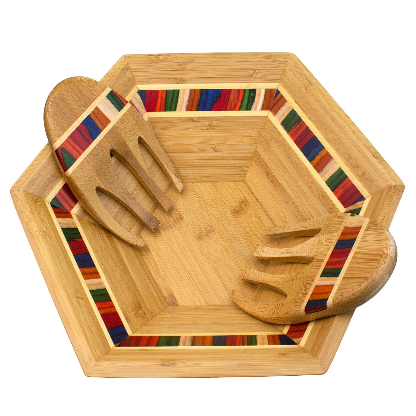 Totally Bamboo - Baltique® Marrakesh Collection Salad Bowl with Salad Hands