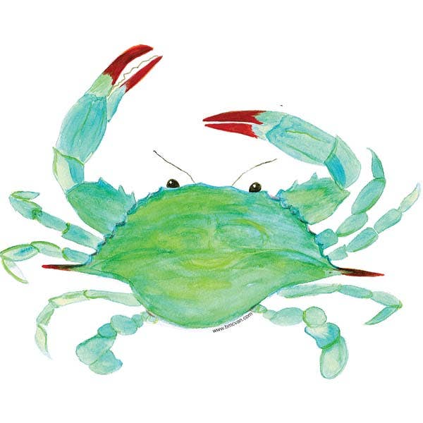 3" Clawdia Blue Crab Sticker | B McVan