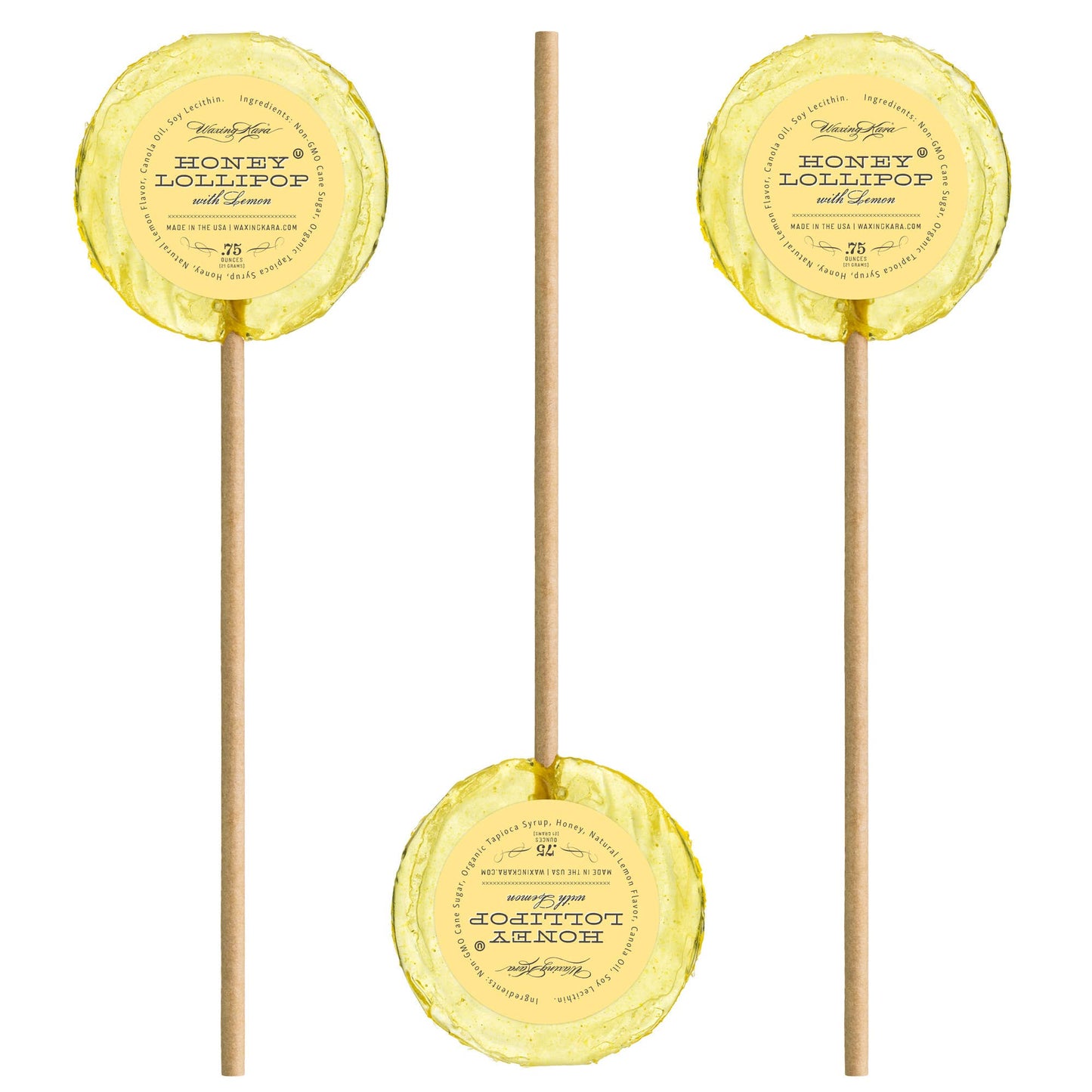 Bee Inspired- Kosher Honey Lollipops -Lemon