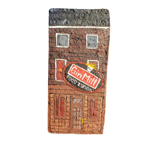 Linda Amtmann Hand Painted Brick- Gin Mill