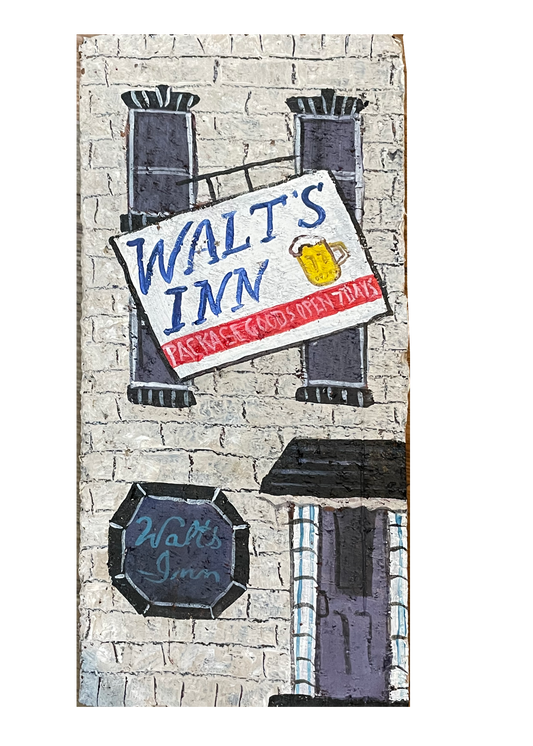 Linda Amtmann Hand Painted Brick- Walt's Inn