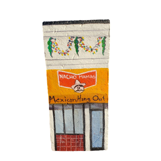 Linda Amtmann Hand Painted Brick-Nacho Mamas White