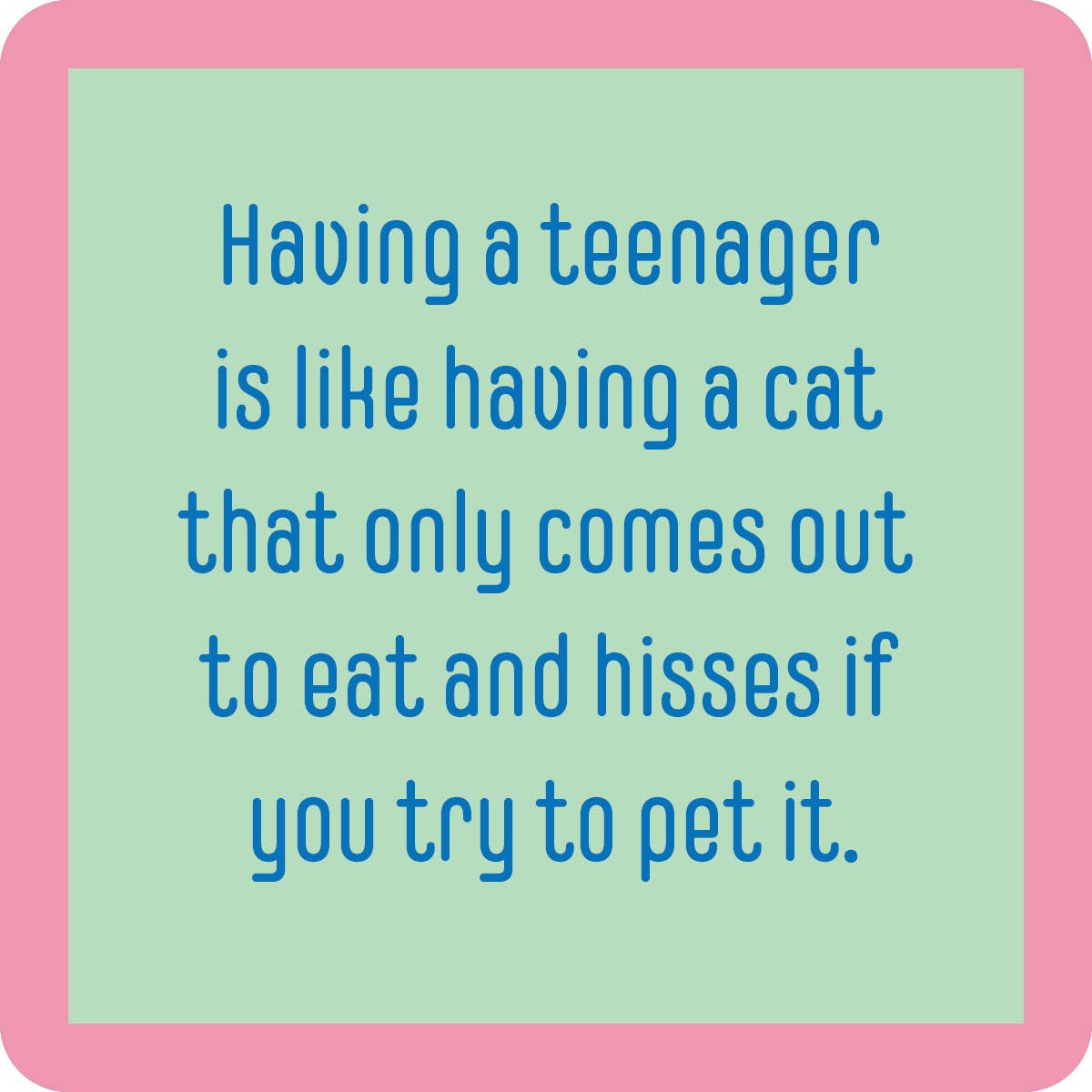 Drinks on Me coasters - Teenager/cat